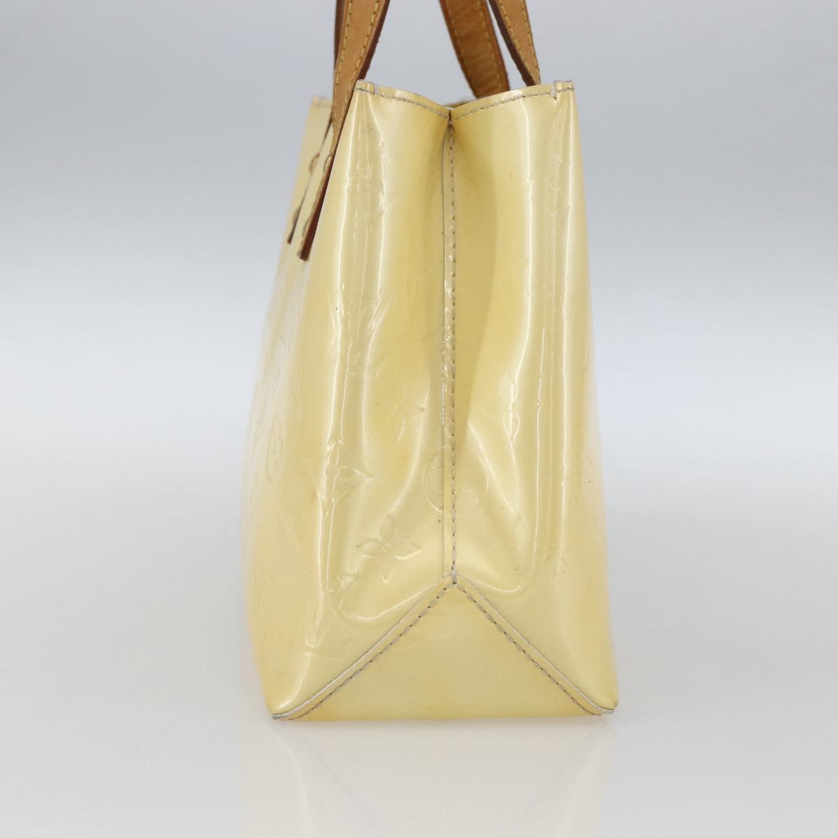 LOUIS VUITTON Monogram Vernis Reade PM Hand Bag Perle M91336 LV Auth gh1741