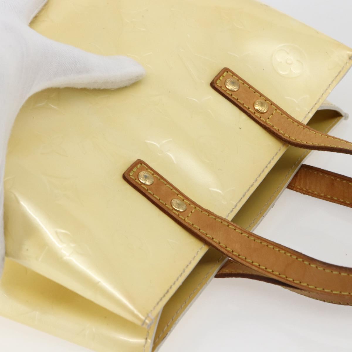 LOUIS VUITTON Monogram Vernis Reade PM Hand Bag Perle M91336 LV Auth gh1741