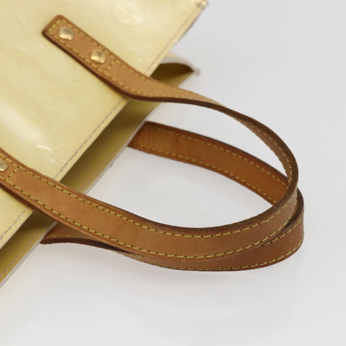 LOUIS VUITTON Monogram Vernis Reade PM Hand Bag Perle M91336 LV Auth gh1741