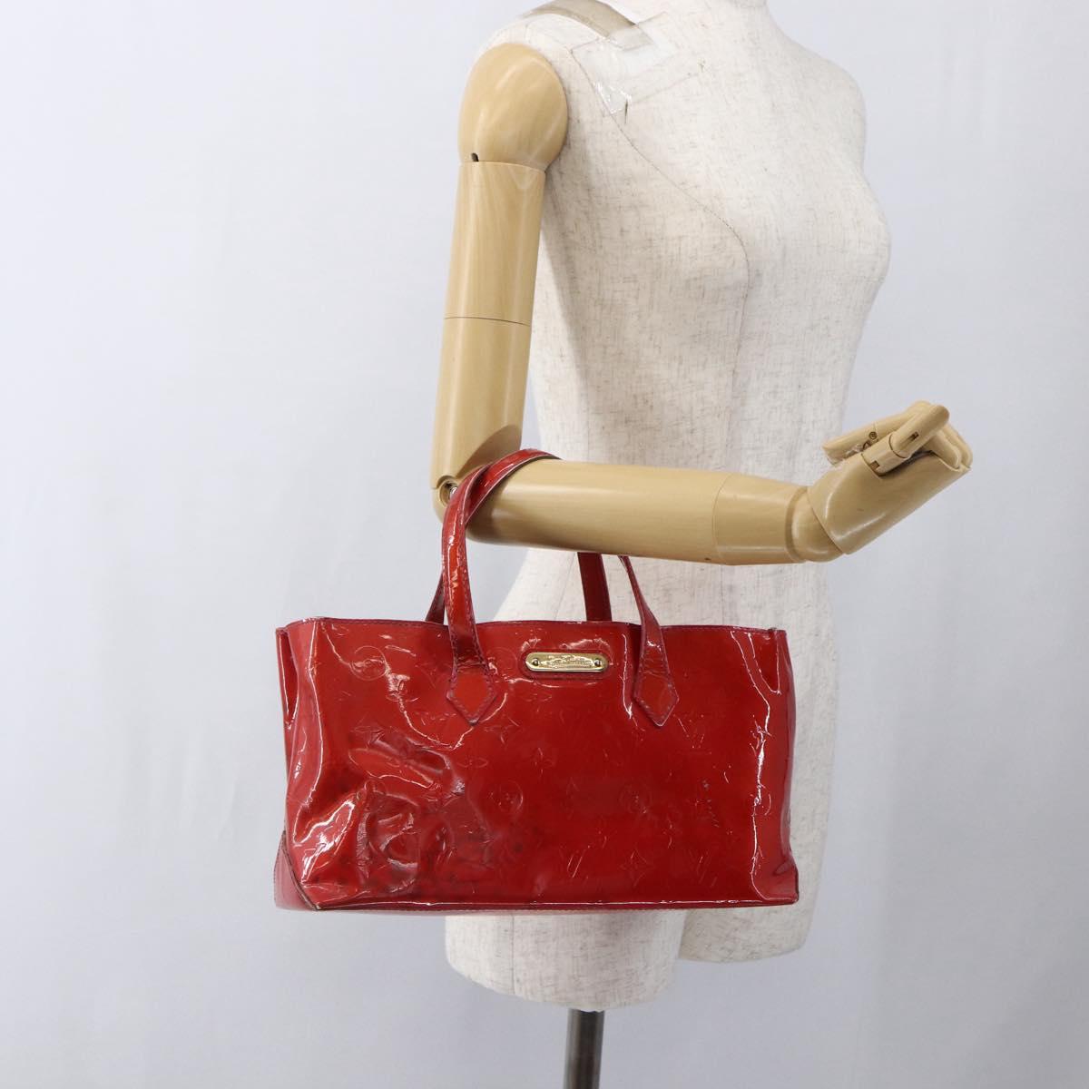 LOUIS VUITTON Monogram Vernis Wilshire PM Hand Bag Rose Pop M93643 Auth gh1742