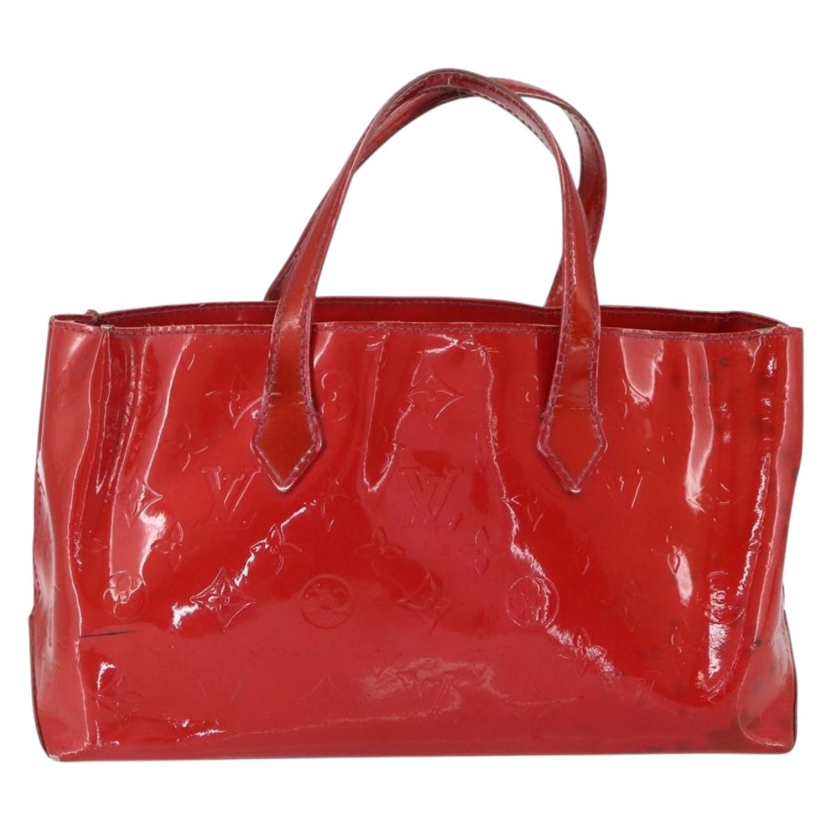 LOUIS VUITTON Monogram Vernis Wilshire PM Hand Bag Rose Pop M93643 Auth gh1742