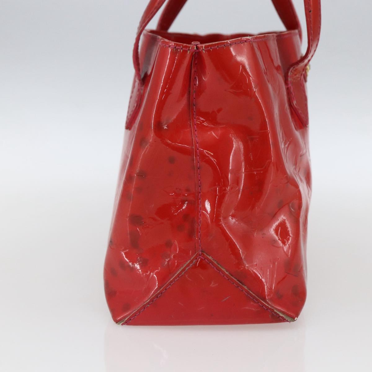 LOUIS VUITTON Monogram Vernis Wilshire PM Hand Bag Rose Pop M93643 Auth gh1742