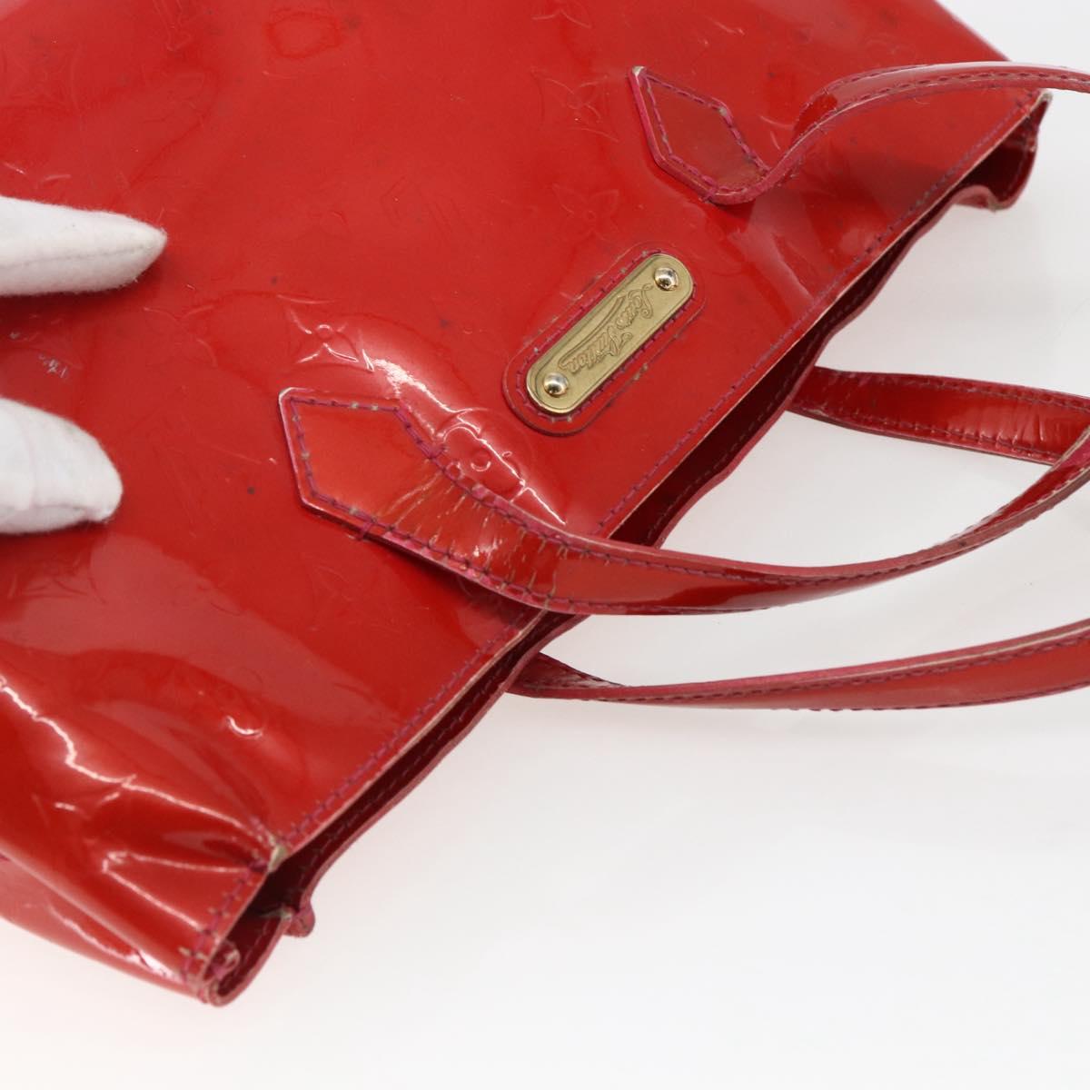 LOUIS VUITTON Monogram Vernis Wilshire PM Hand Bag Rose Pop M93643 Auth gh1742