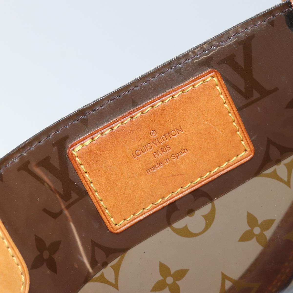 LOUIS VUITTON Monogram Vinyl Cava Amble PM Tote Bag Brown M92502 LV Auth gh1744