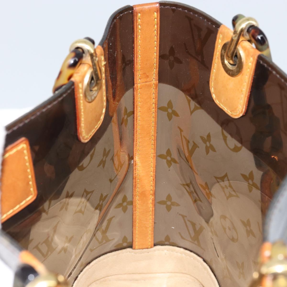 LOUIS VUITTON Monogram Vinyl Cava Amble PM Tote Bag Brown M92502 LV Auth gh1744