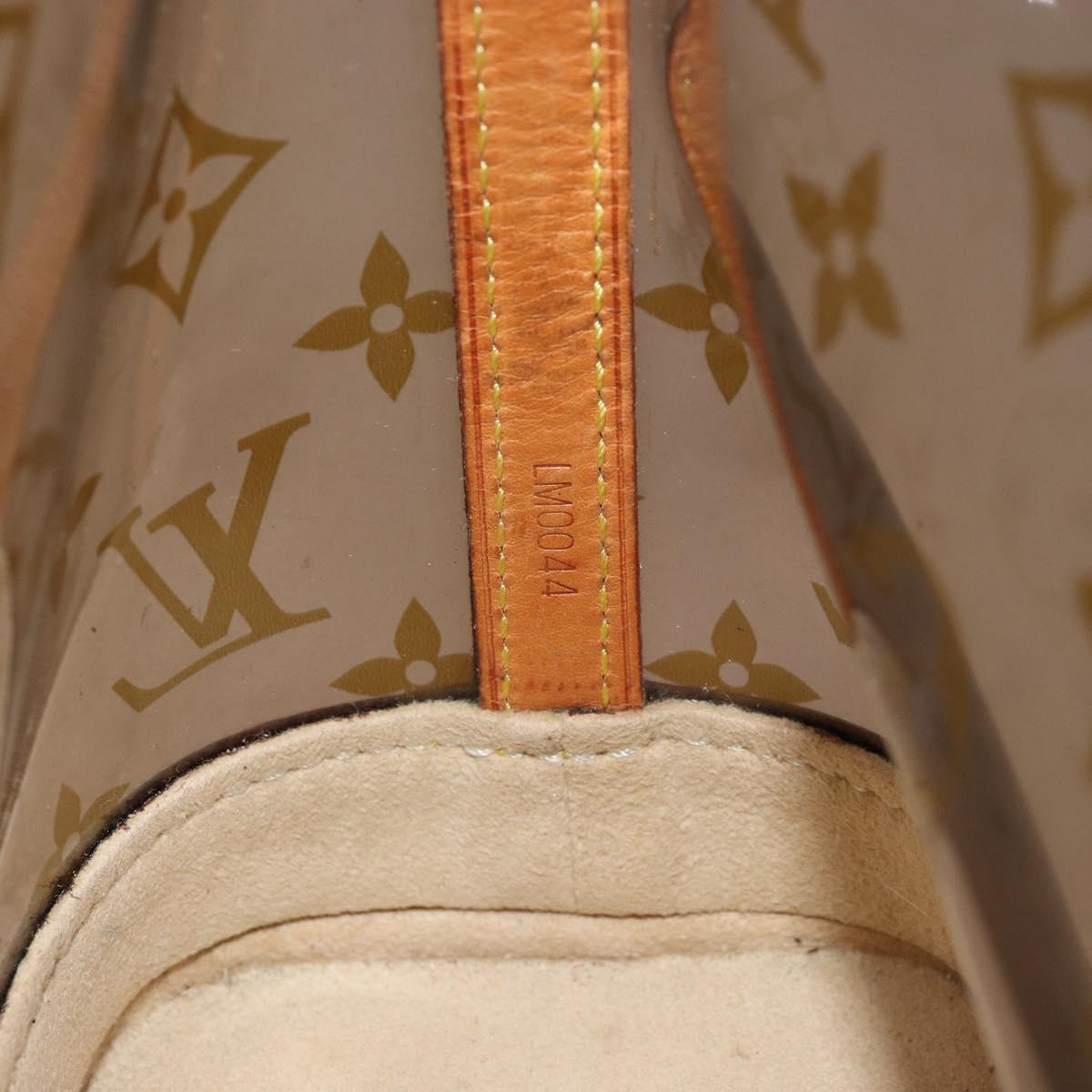 LOUIS VUITTON Monogram Vinyl Cava Amble PM Tote Bag Brown M92502 LV Auth gh1744