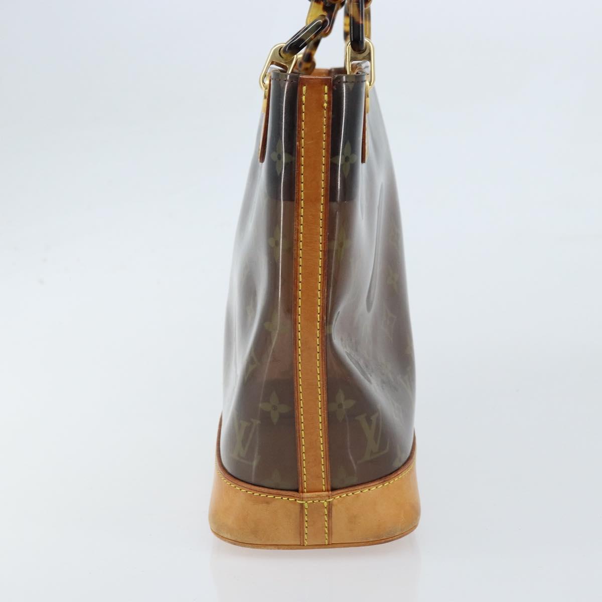 LOUIS VUITTON Monogram Vinyl Cava Amble PM Tote Bag Brown M92502 LV Auth gh1744