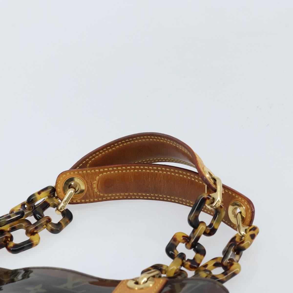 LOUIS VUITTON Monogram Vinyl Cava Amble PM Tote Bag Brown M92502 LV Auth gh1744