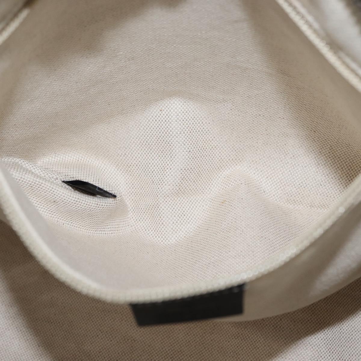 GUCCI GG Canvas Shoulder Bag Nylon Black Silver 314529 Auth gh1748
