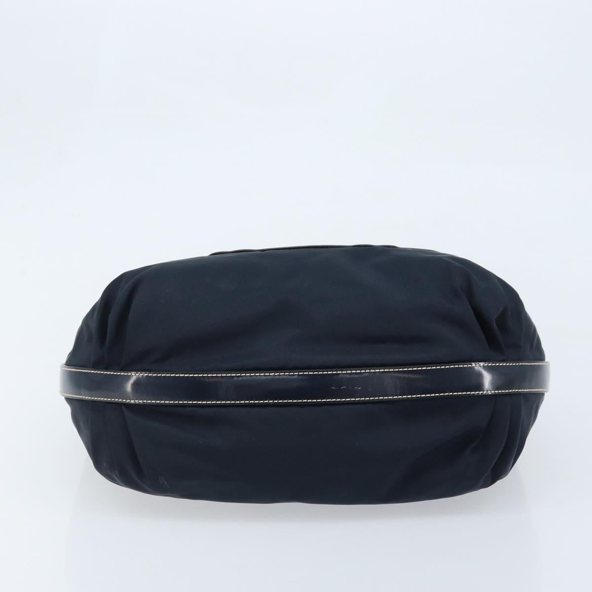 PRADA Shoulder Bag Nylon Navy Silver Auth gh1754V