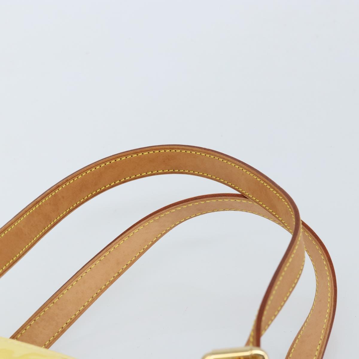 LOUIS VUITTON Monogram Vernis Brentwood Shoulder Bag Perle M91512 LV Auth gh1757