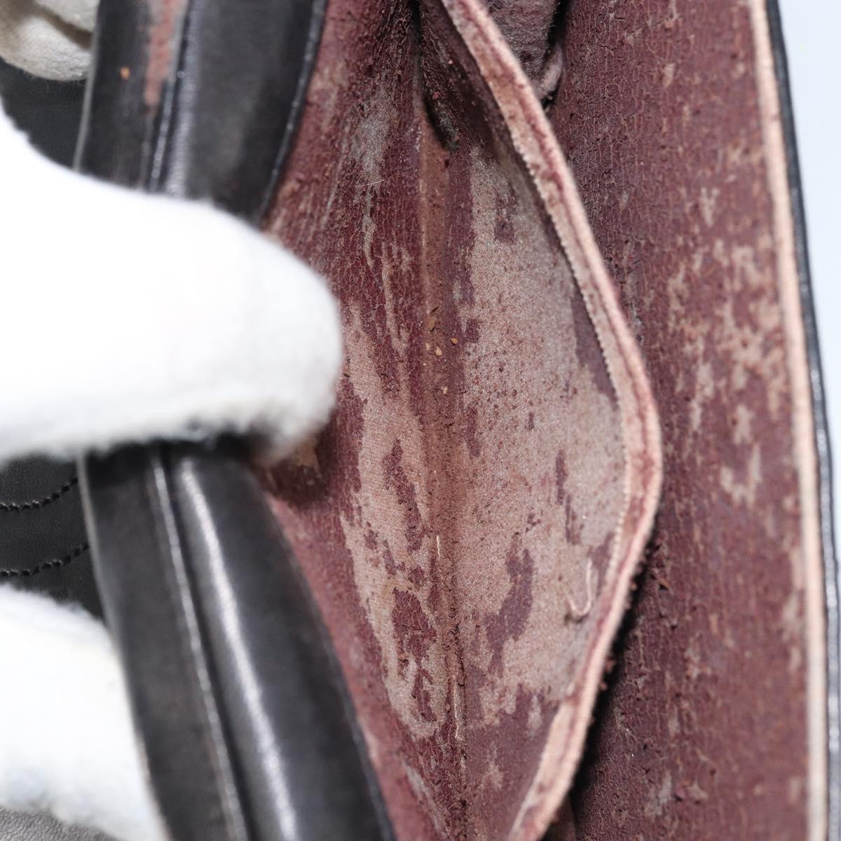 CHANEL Matelasse Chain Shoulder Bag Leather Black Gold CC Auth gh1758