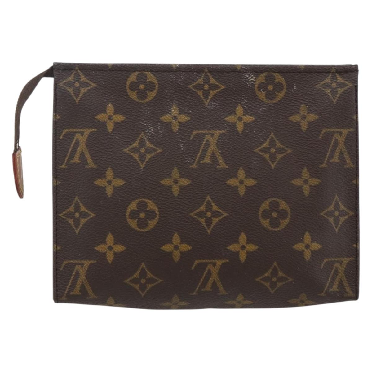 LOUIS VUITTON Monogram Poche Toilette 19 Pouch M47544 LV Auth gh1777