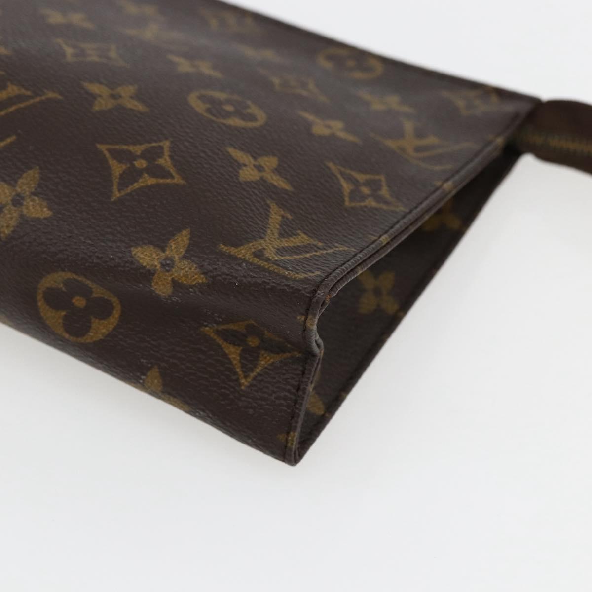 LOUIS VUITTON Monogram Poche Toilette 19 Pouch M47544 LV Auth gh1777