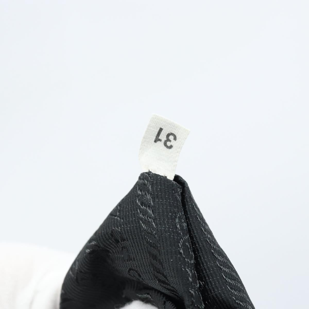 PRADA Hand Bag Nylon Black Silver Auth gh1778