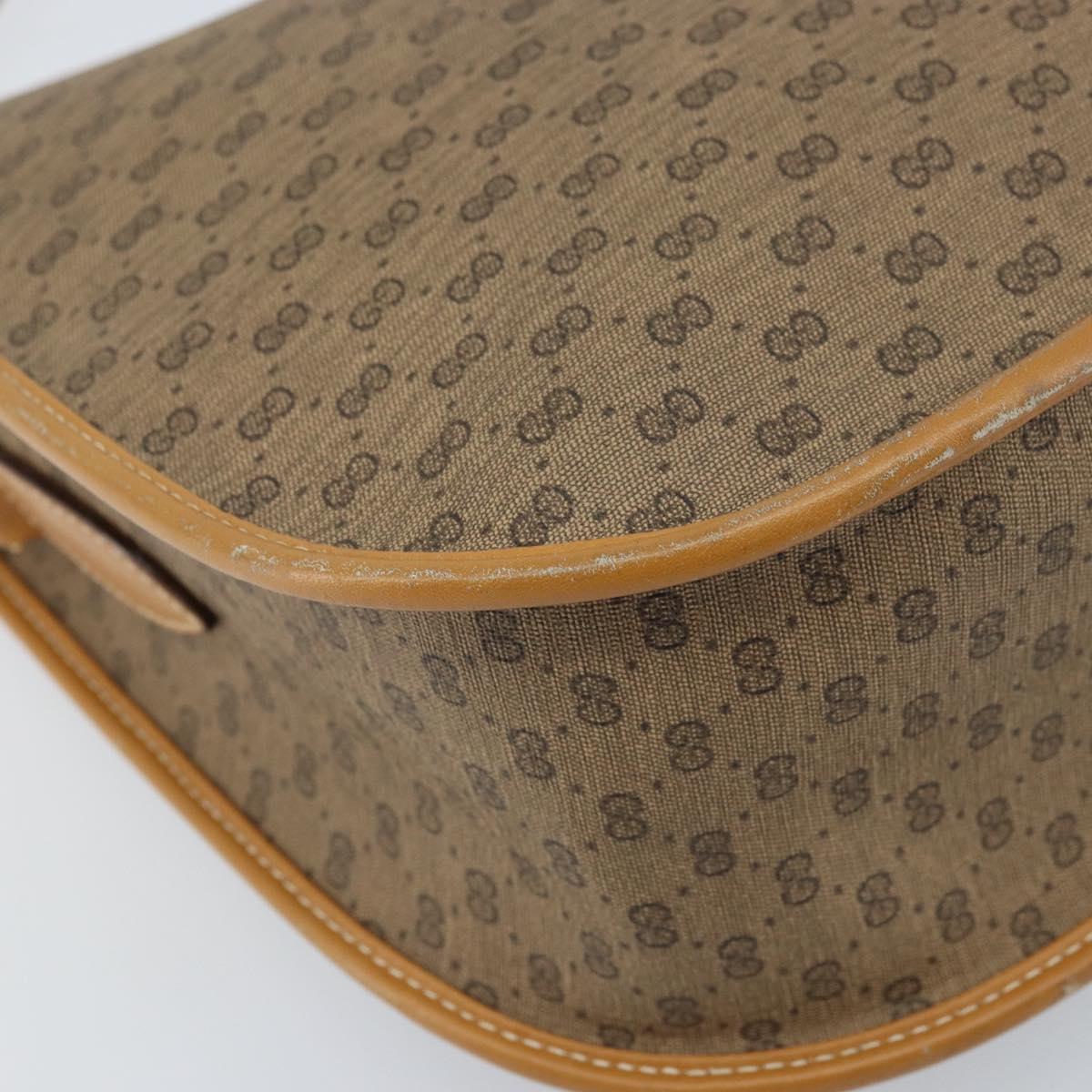 GUCCI Micro GG Supreme Shoulder Bag PVC Beige Gold 001 23 1036 Auth gh1782