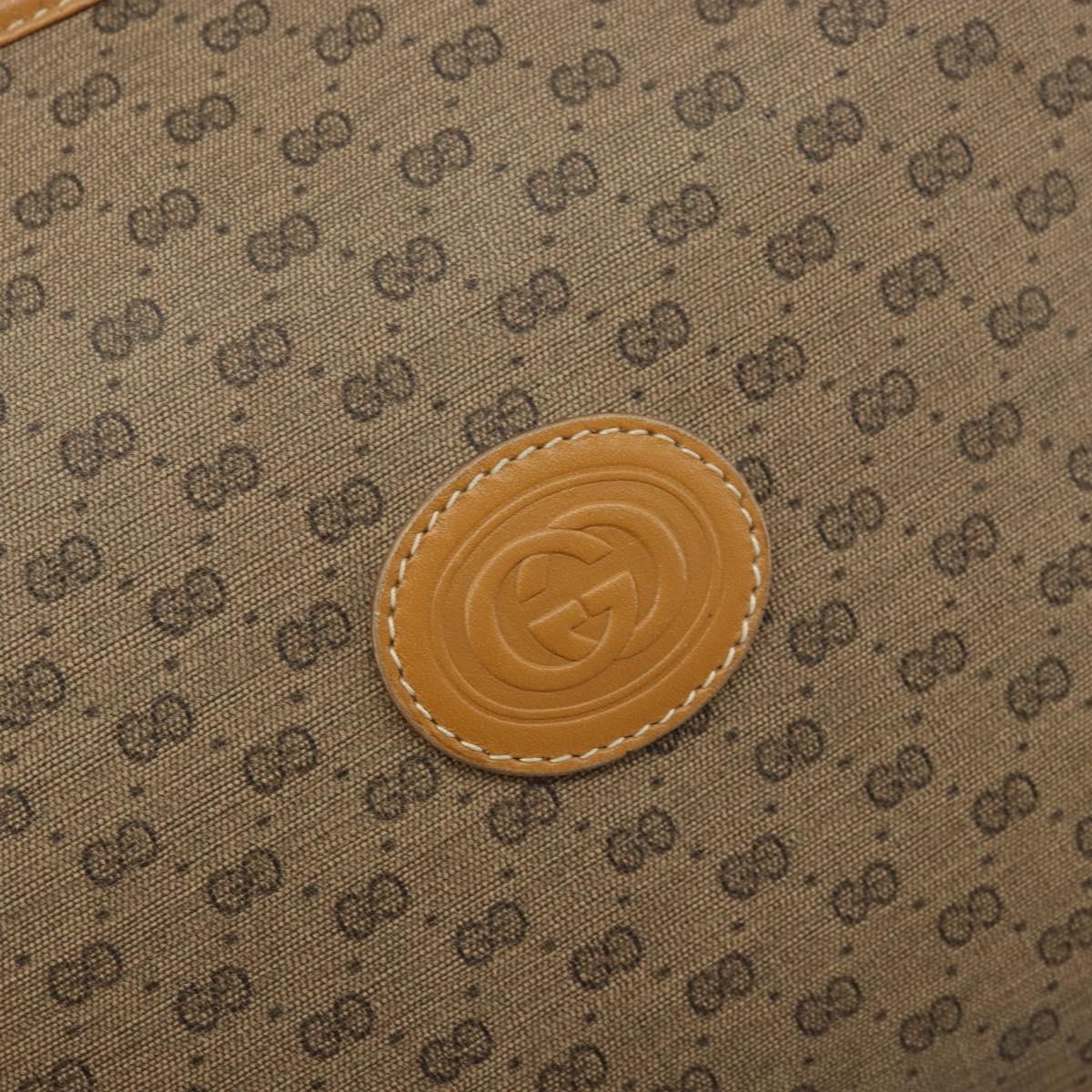 GUCCI Micro GG Supreme Shoulder Bag PVC Beige Gold 001 23 1036 Auth gh1782