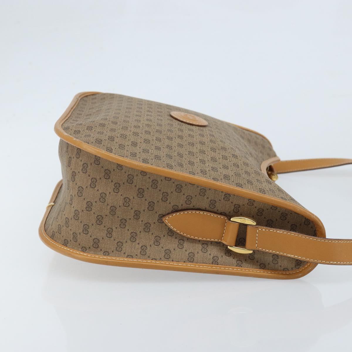GUCCI Micro GG Supreme Shoulder Bag PVC Beige Gold 001 23 1036 Auth gh1782