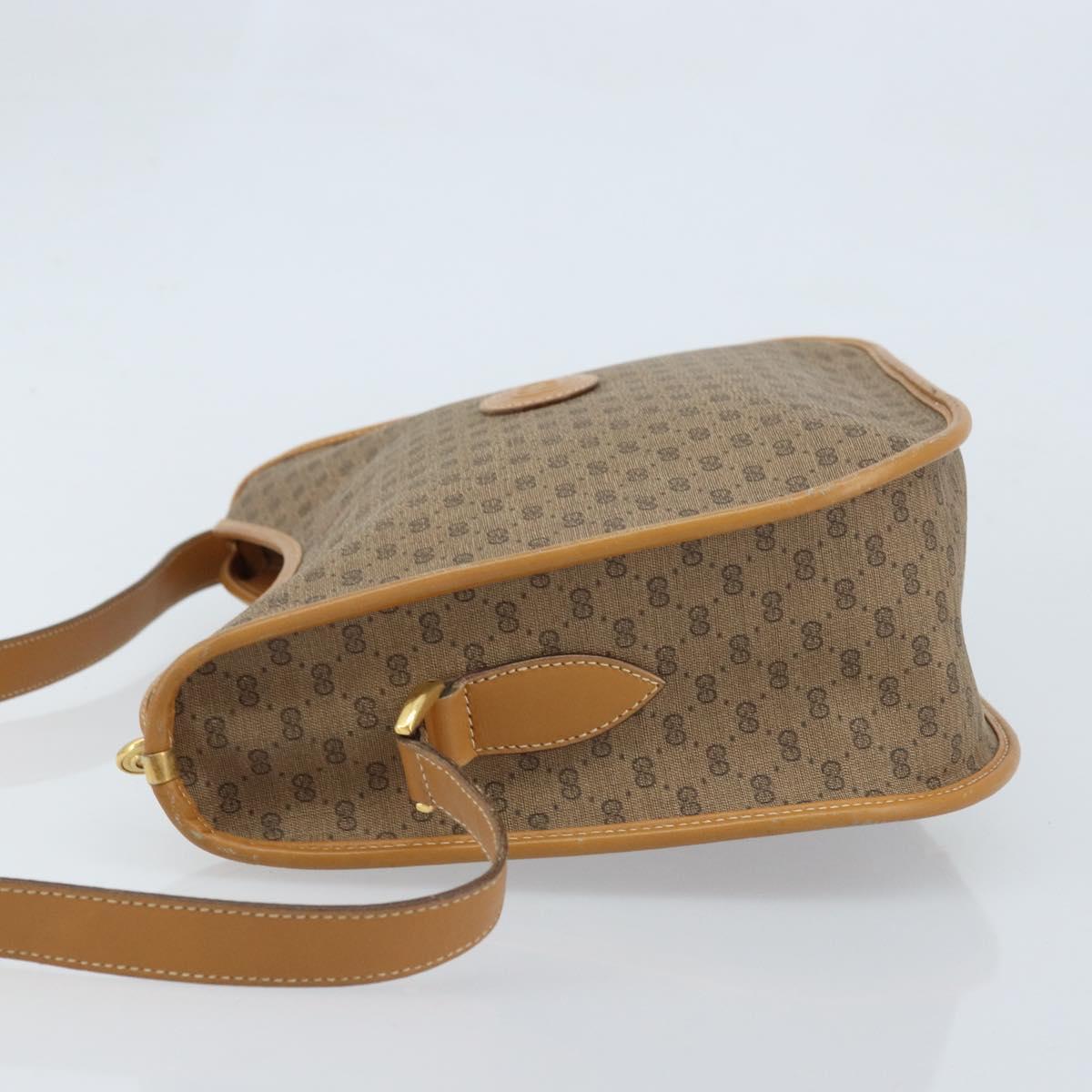 GUCCI Micro GG Supreme Shoulder Bag PVC Beige Gold 001 23 1036 Auth gh1782
