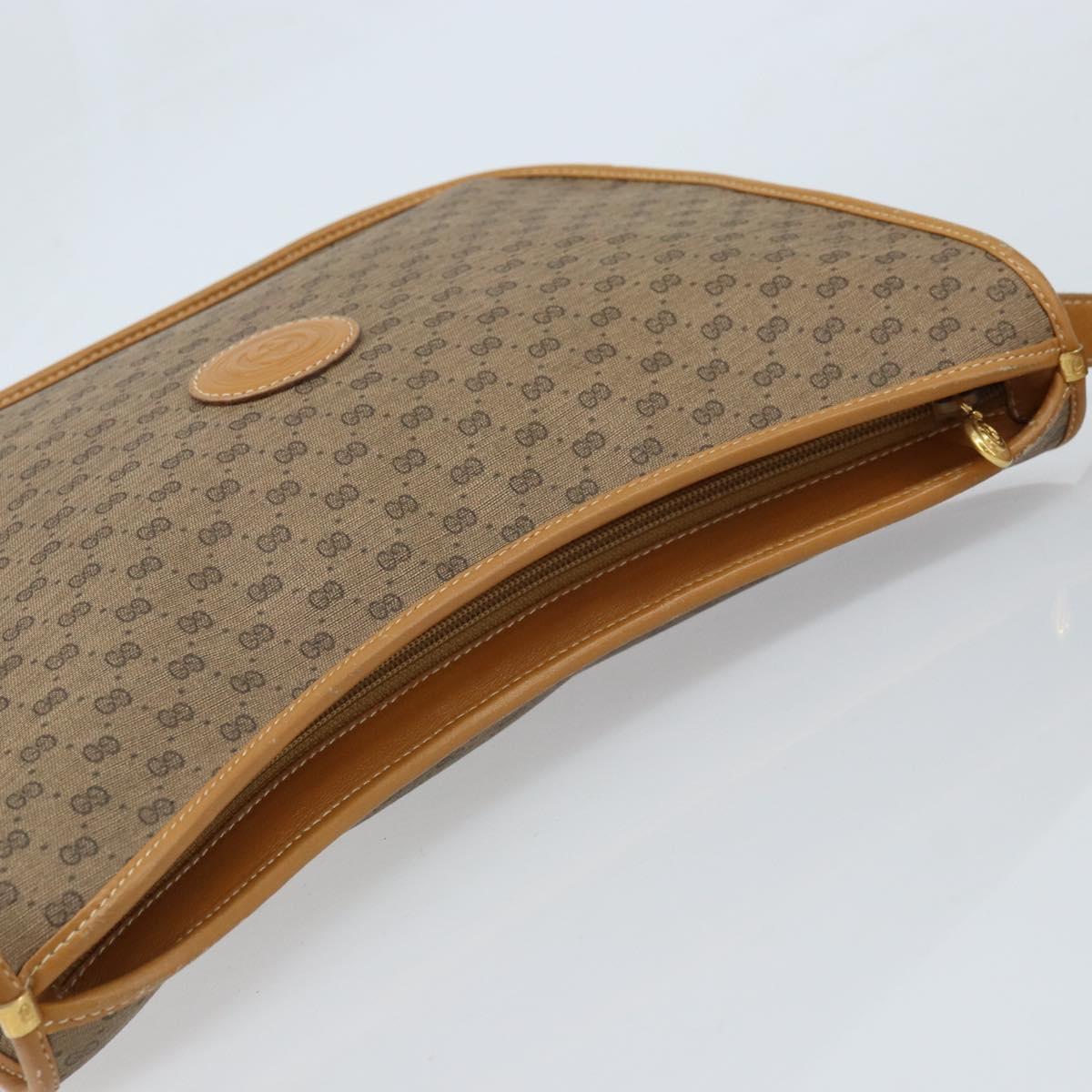 GUCCI Micro GG Supreme Shoulder Bag PVC Beige Gold 001 23 1036 Auth gh1782