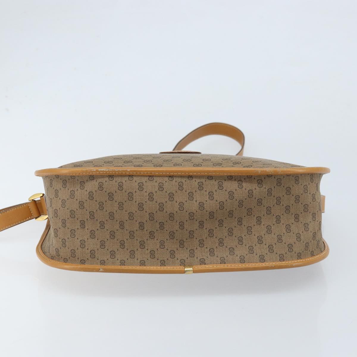 GUCCI Micro GG Supreme Shoulder Bag PVC Beige Gold 001 23 1036 Auth gh1782