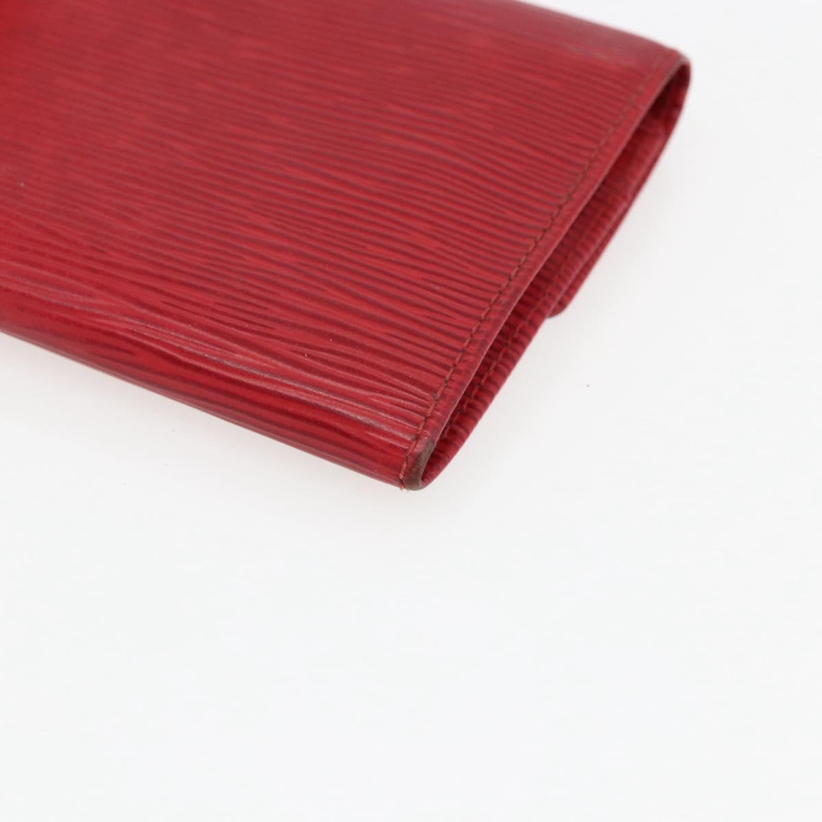 LOUIS VUITTON Epi Porte Monnaie Billets Cartes Credit Red M63487 LV Auth gh1786