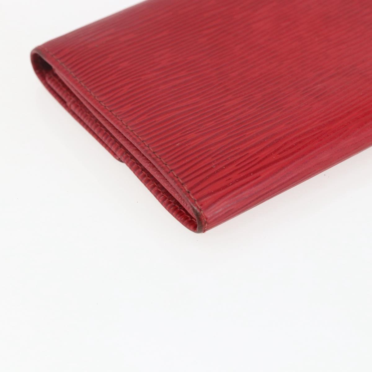 LOUIS VUITTON Epi Porte Monnaie Billets Cartes Credit Red M63487 LV Auth gh1786