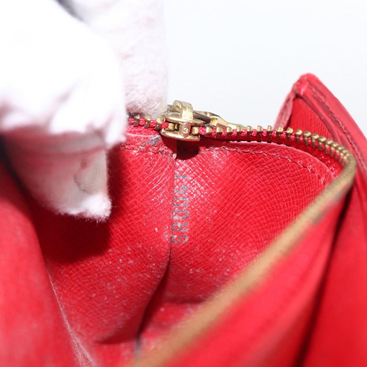 LOUIS VUITTON Epi Porte Monnaie Billets Cartes Credit Red M63487 LV Auth gh1786