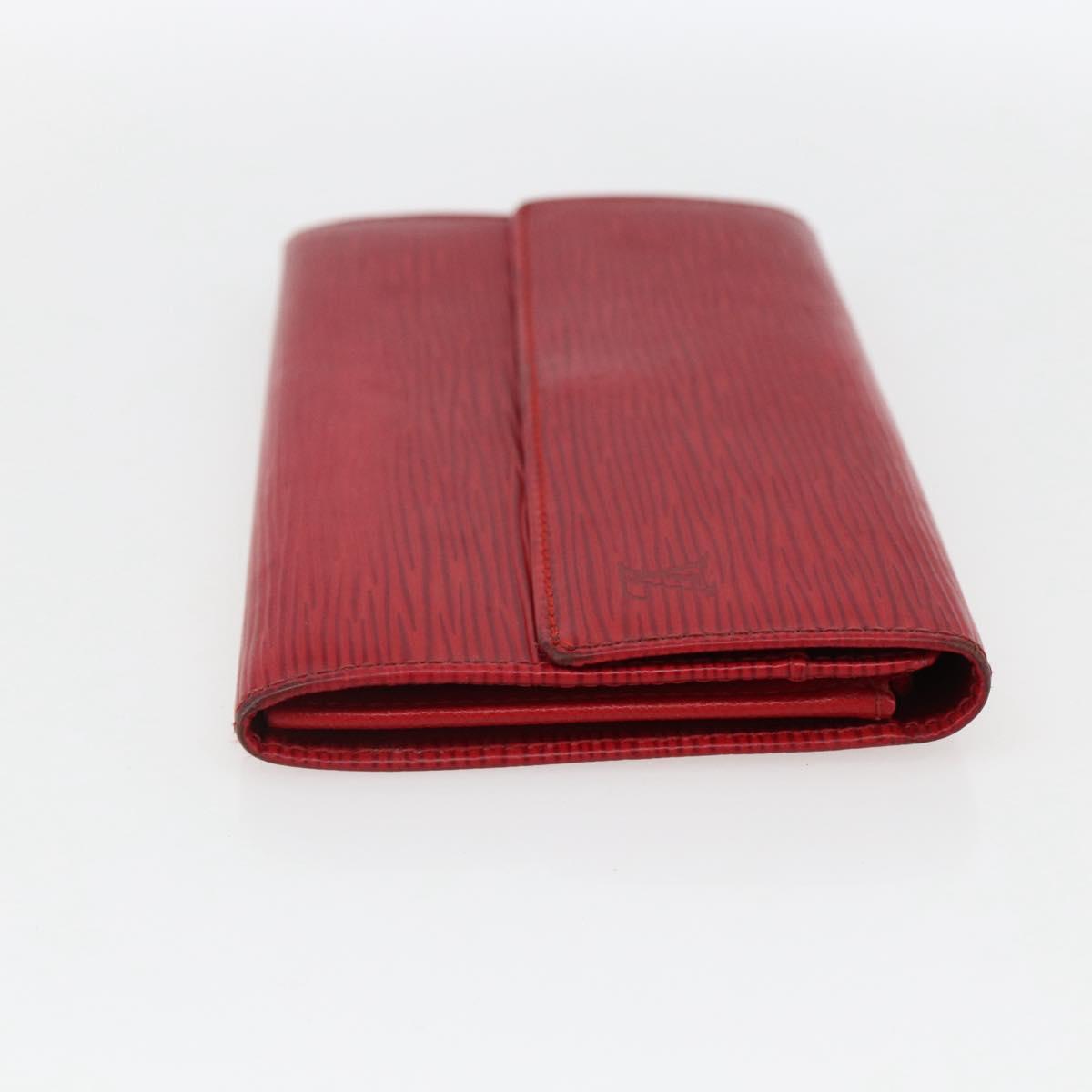 LOUIS VUITTON Epi Porte Monnaie Billets Cartes Credit Red M63487 LV Auth gh1786