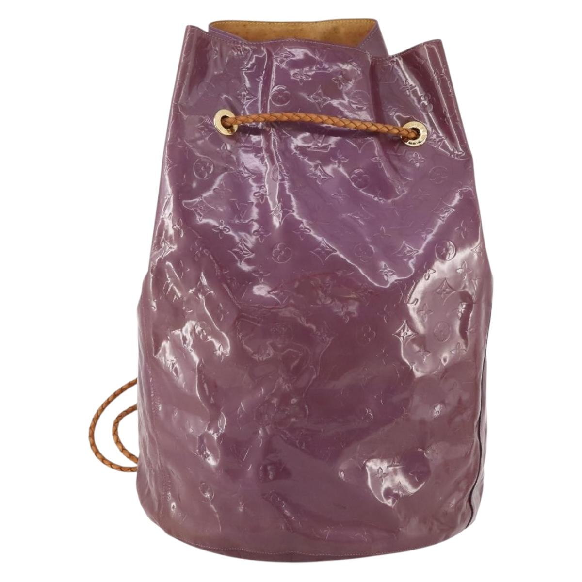 LOUIS VUITTON Vernis Morton Shoulder Bag Purple Viole M91083 LV Auth gh1793