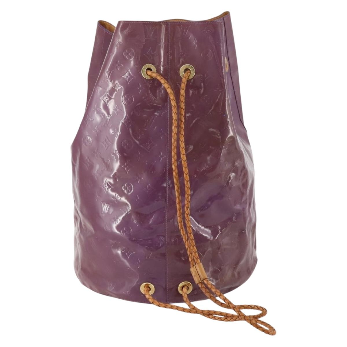 LOUIS VUITTON Vernis Morton Shoulder Bag Purple Viole M91083 LV Auth gh1793
