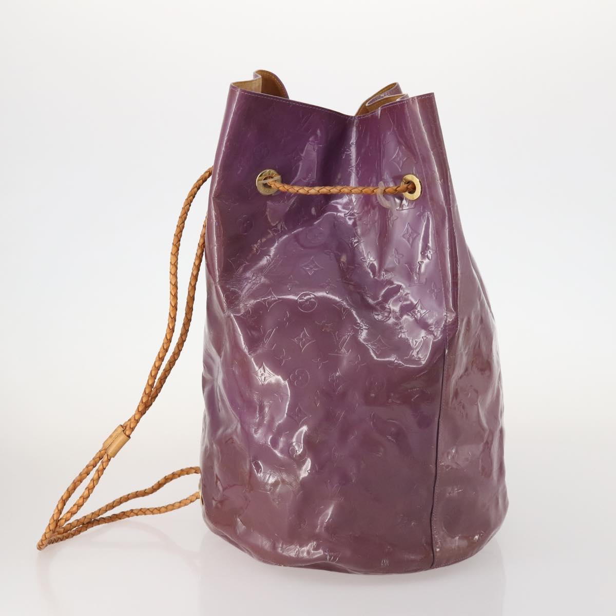 LOUIS VUITTON Vernis Morton Shoulder Bag Purple Viole M91083 LV Auth gh1793