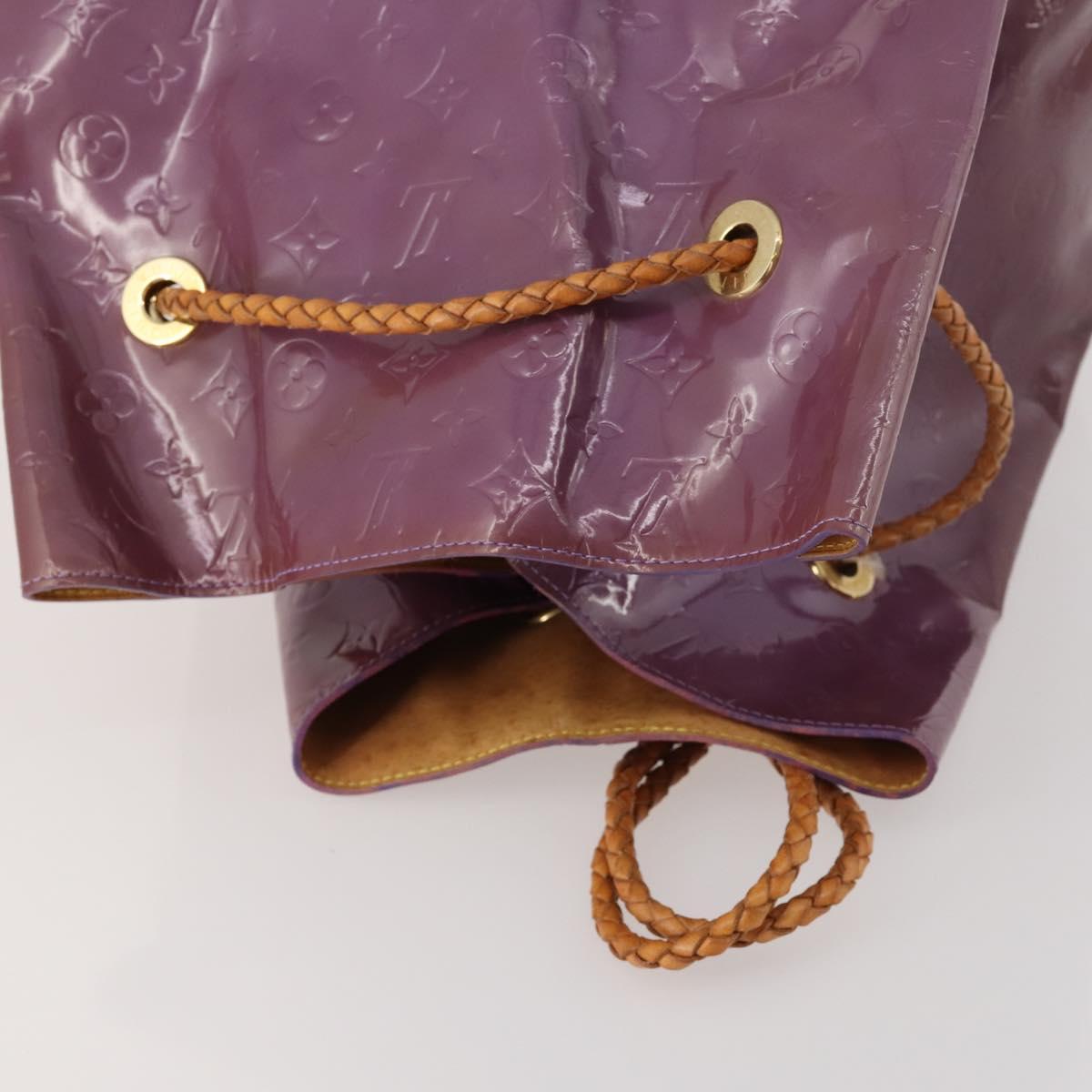 LOUIS VUITTON Vernis Morton Shoulder Bag Purple Viole M91083 LV Auth gh1793