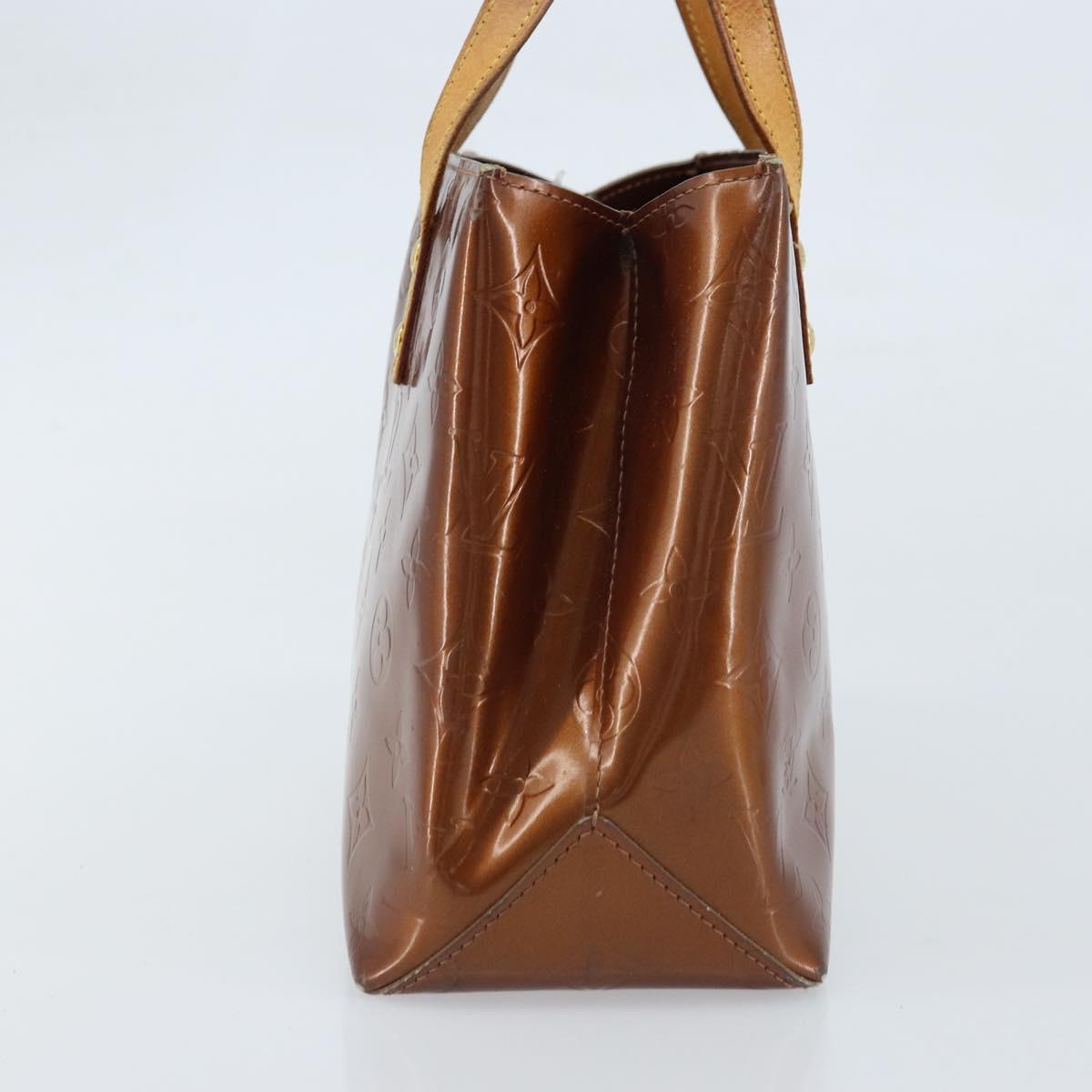 LOUIS VUITTON Monogram Vernis Reade PM Hand Bag Bronze M91146 LV Auth gh1794