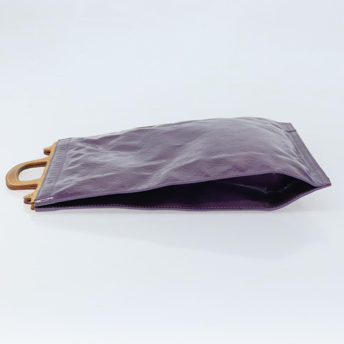 LOUIS VUITTON Monogram Vernis Stanton Tote Bag Purple Viole M91079 Auth gh1795