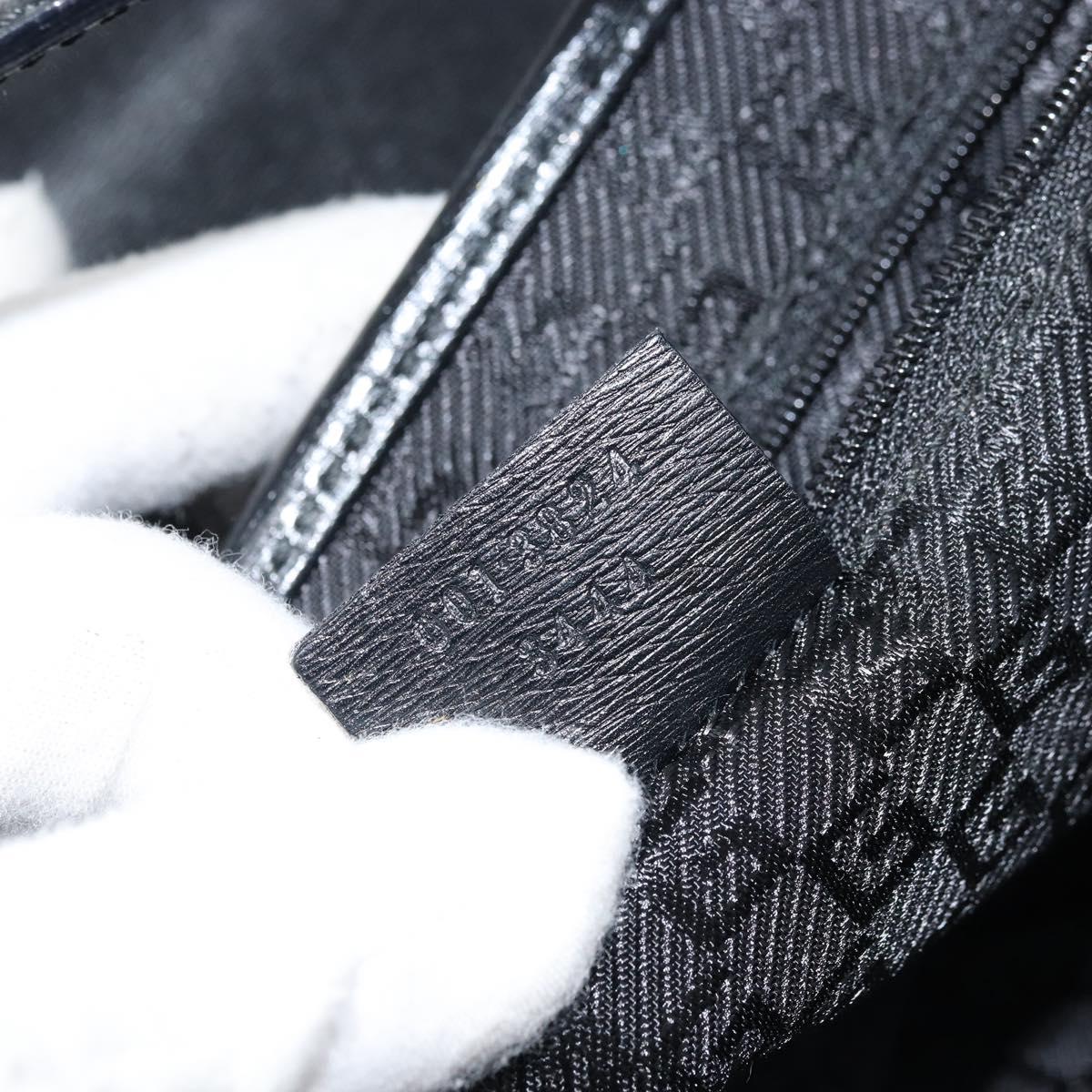 GUCCI Jackie Shoulder Bag Leather Black Gold 001 3824 3444 Auth gh1801