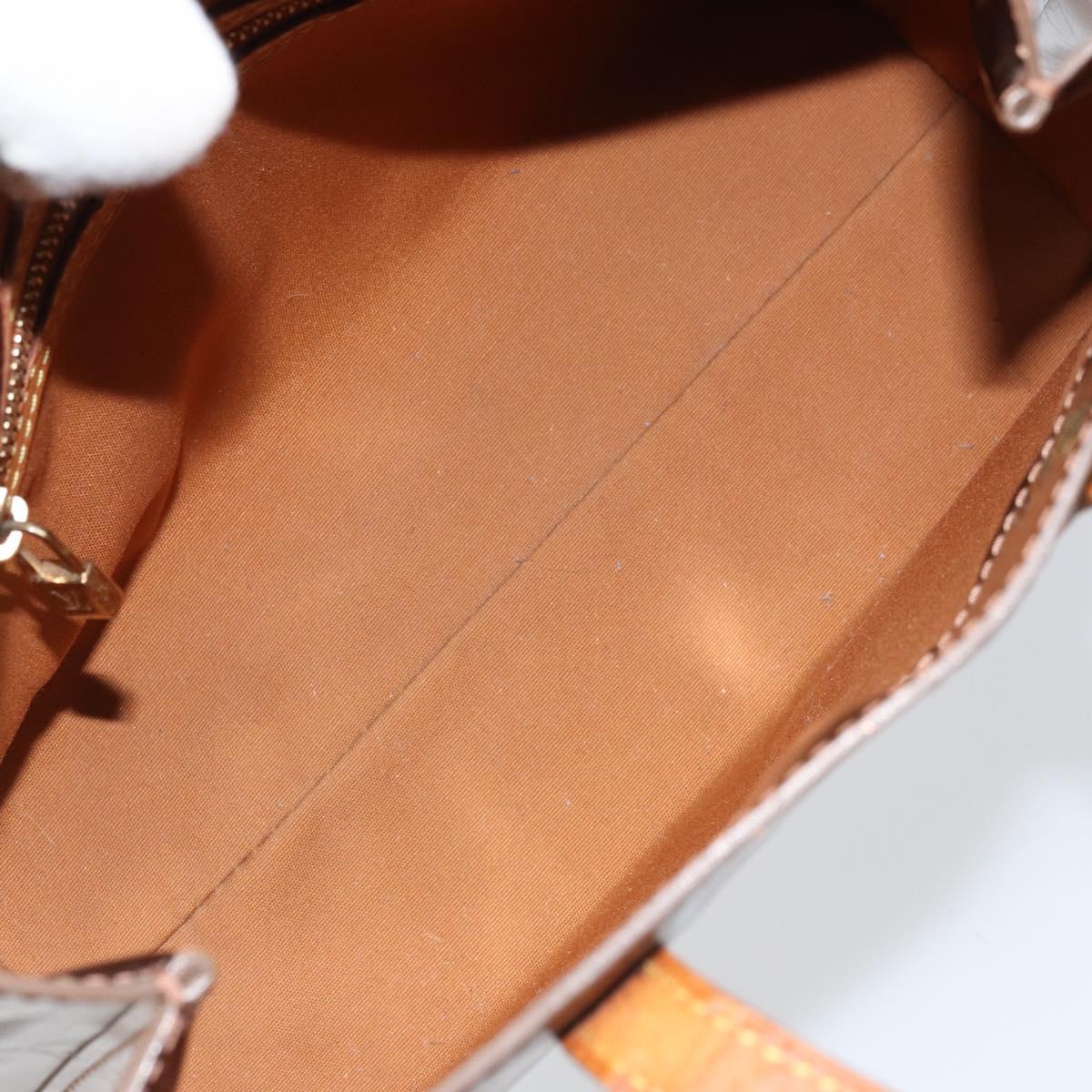 LOUIS VUITTON Monogram Vernis Reade PM Hand Bag Bronze M91146 LV Auth gh1803