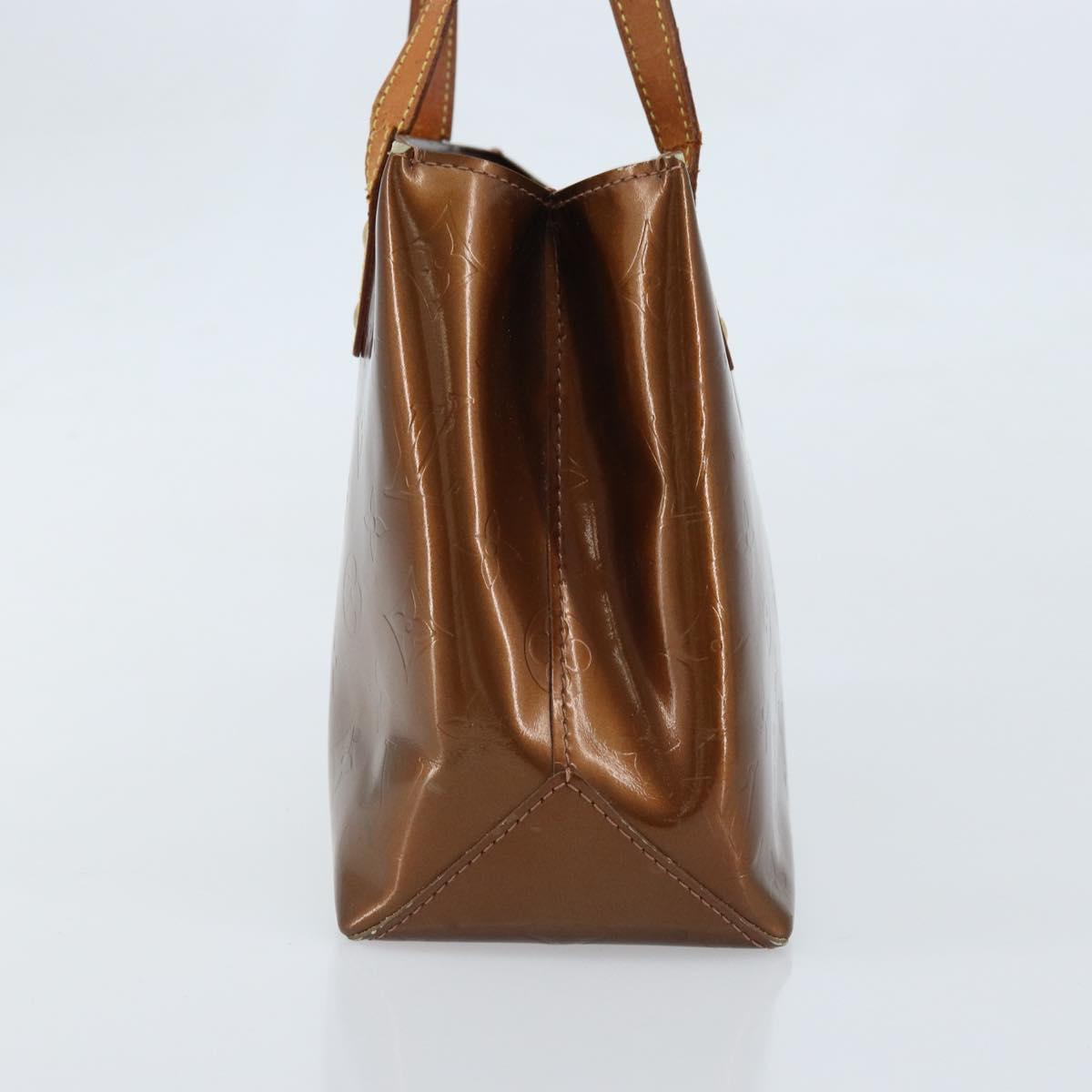 LOUIS VUITTON Monogram Vernis Reade PM Hand Bag Bronze M91146 LV Auth gh1803