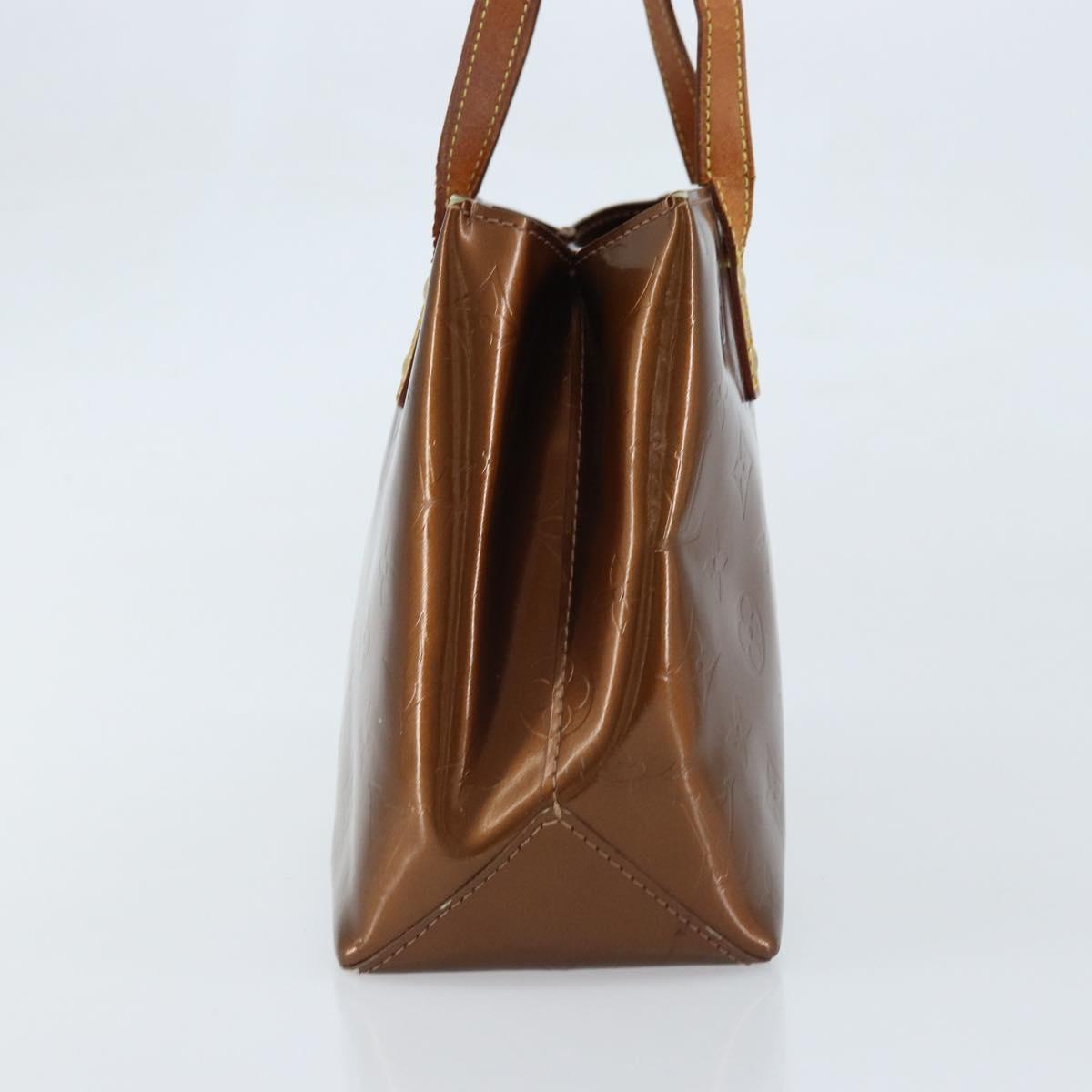 LOUIS VUITTON Monogram Vernis Reade PM Hand Bag Bronze M91146 LV Auth gh1803