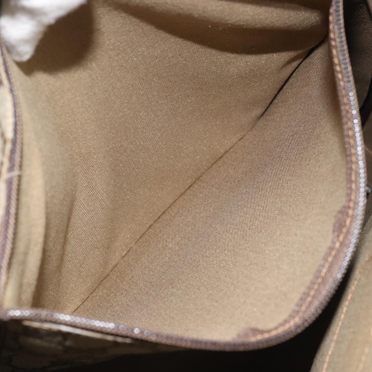 GUCCI GG Supreme Tote Bag PVC Beige Gold Auth gh1804