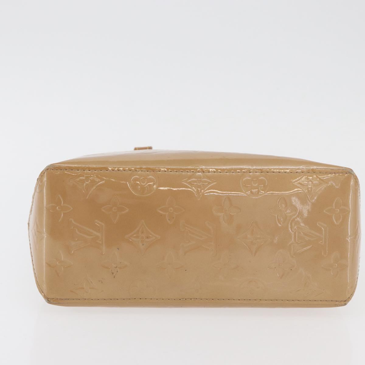 LOUIS VUITTON Monogram Vernis Reade PM Hand Bag Noisette M91334 LV Auth gh1805