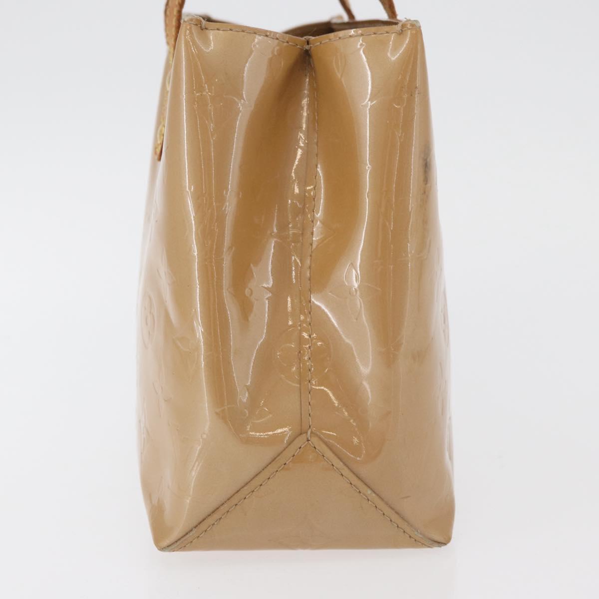 LOUIS VUITTON Monogram Vernis Reade PM Hand Bag Noisette M91334 LV Auth gh1805