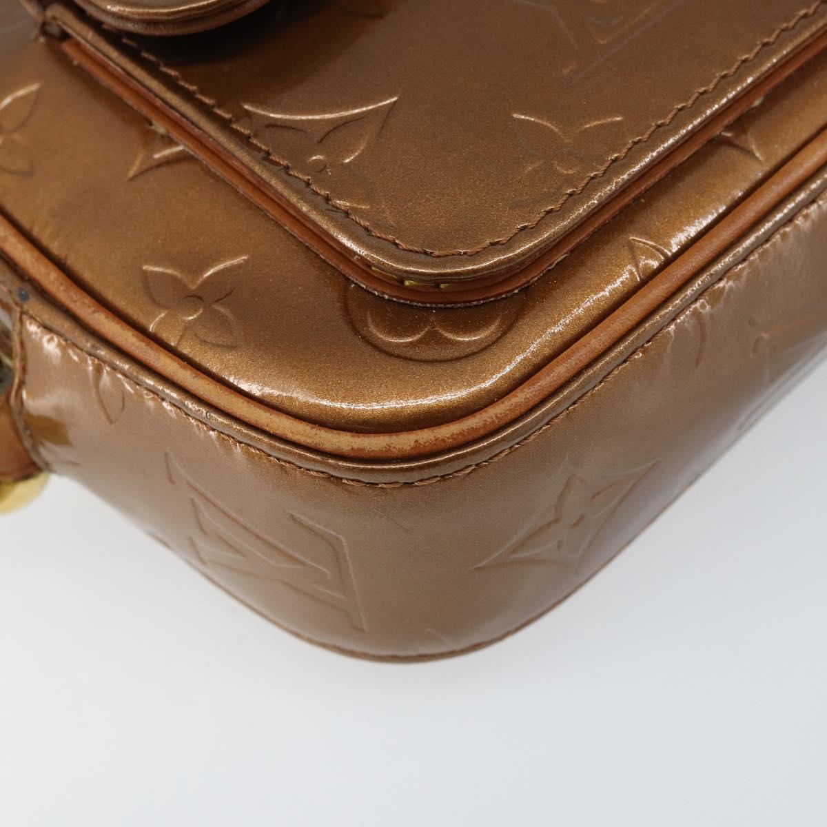 LOUIS VUITTON Monogram Vernis Christy MM Shoulder Bag Bronze M91109 Auth gh1807