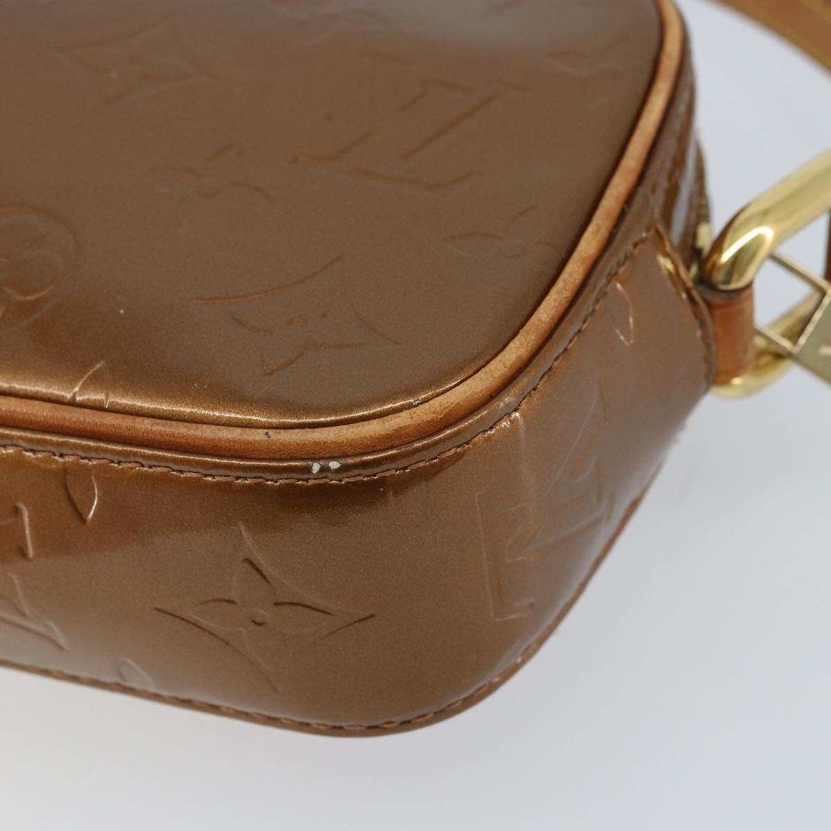 LOUIS VUITTON Monogram Vernis Christy MM Shoulder Bag Bronze M91109 Auth gh1807