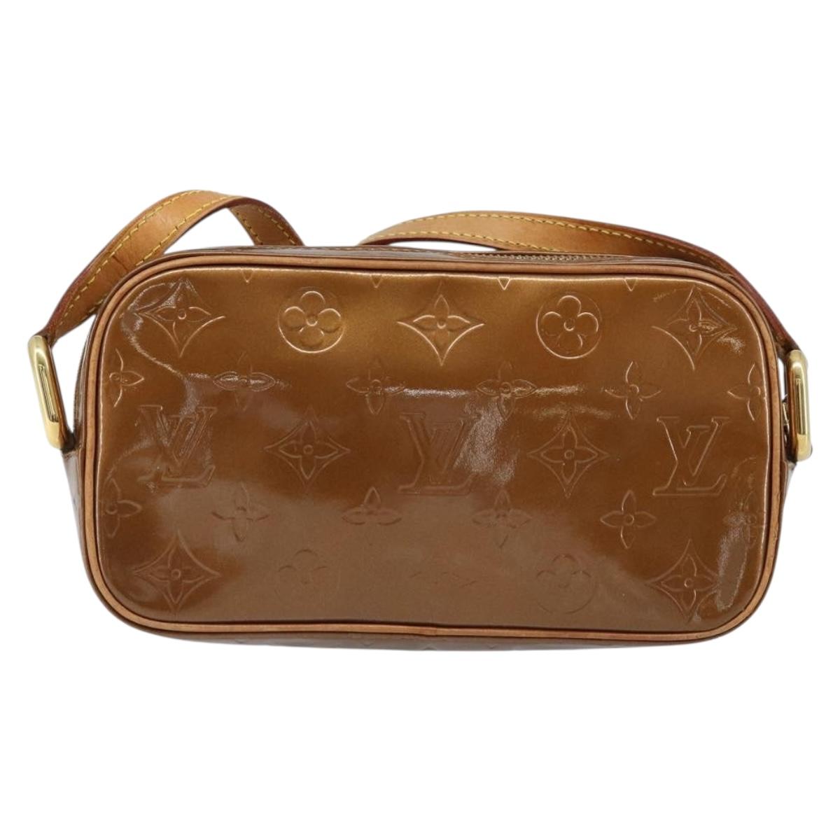 LOUIS VUITTON Monogram Vernis Christy MM Shoulder Bag Bronze M91109 Auth gh1807