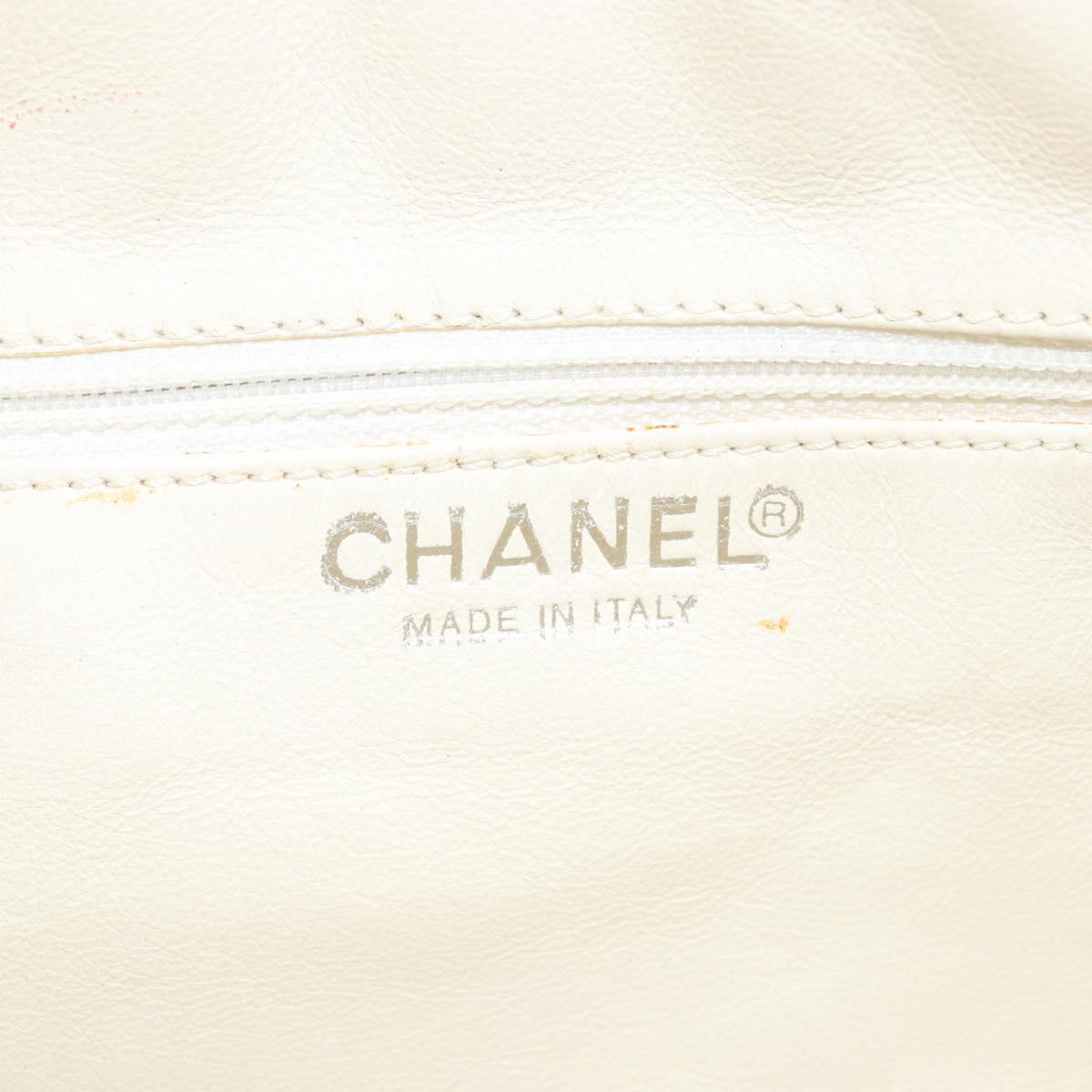 CHANEL Matelasse Hand Bag Canvas Gray Silver CC Auth gh1814