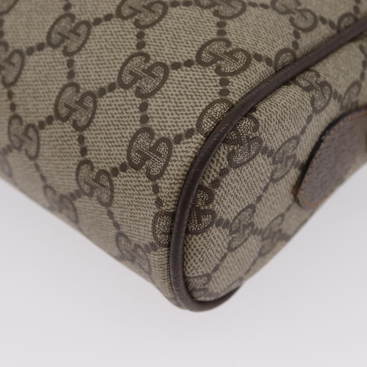 GUCCI GG Supreme Web Sherry Line Bag PVC Beige Gold 56 02 004 Auth gh1818