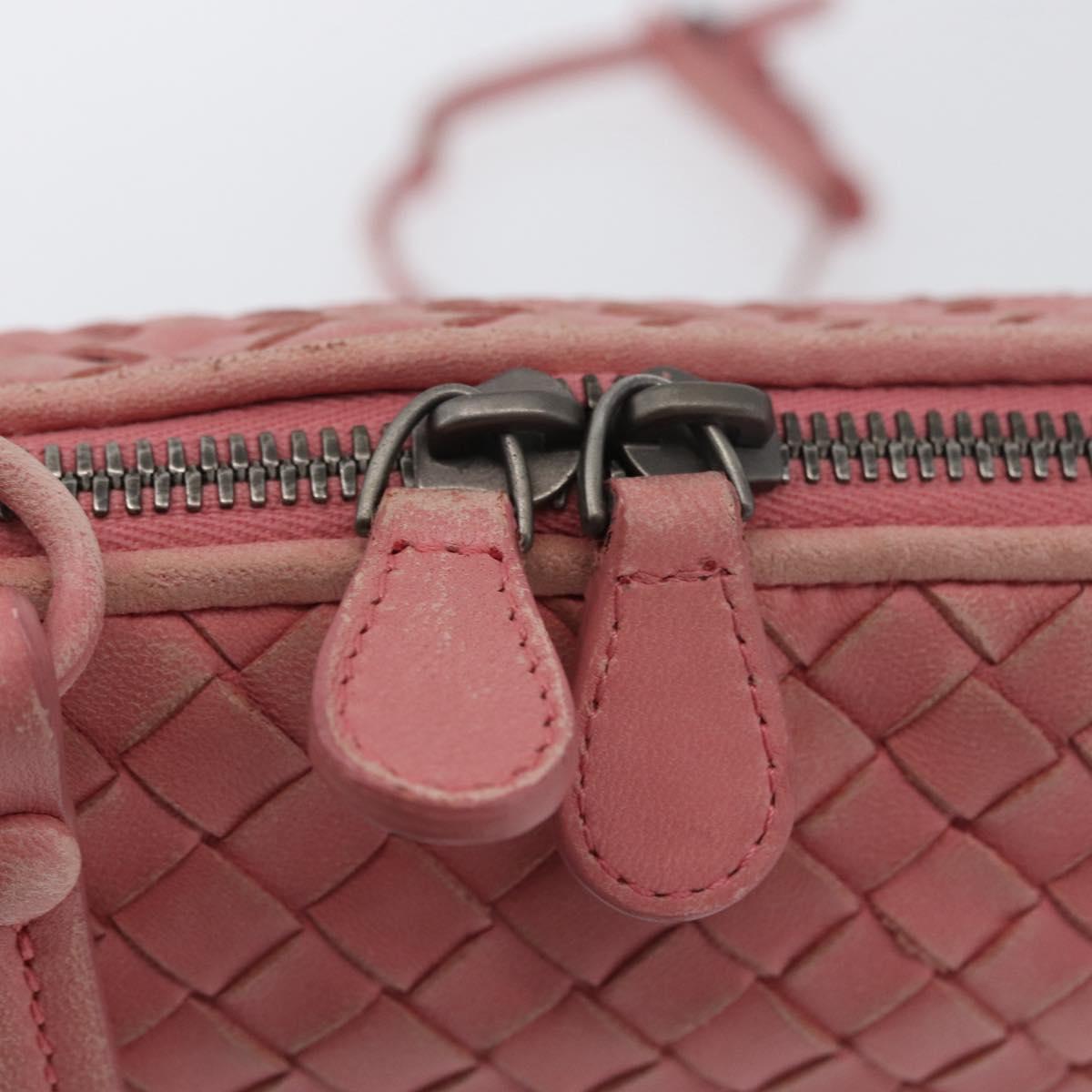 BOTTEGA VENETA INTRECCIATO Shoulder Bag Leather Pink 245354 Auth gh1823