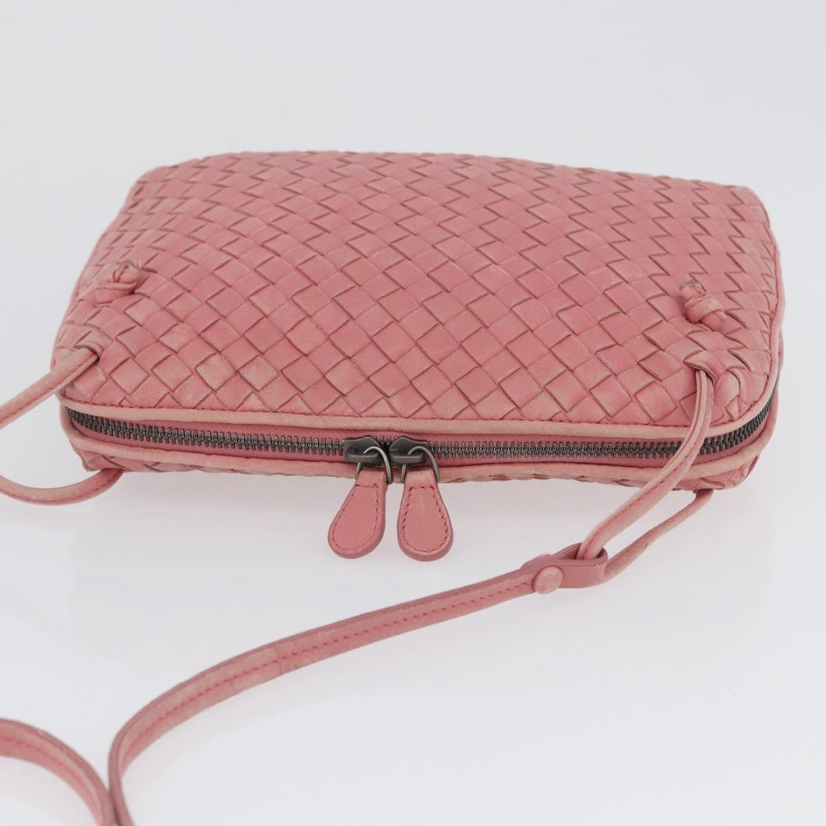 BOTTEGA VENETA INTRECCIATO Shoulder Bag Leather Pink 245354 Auth gh1823