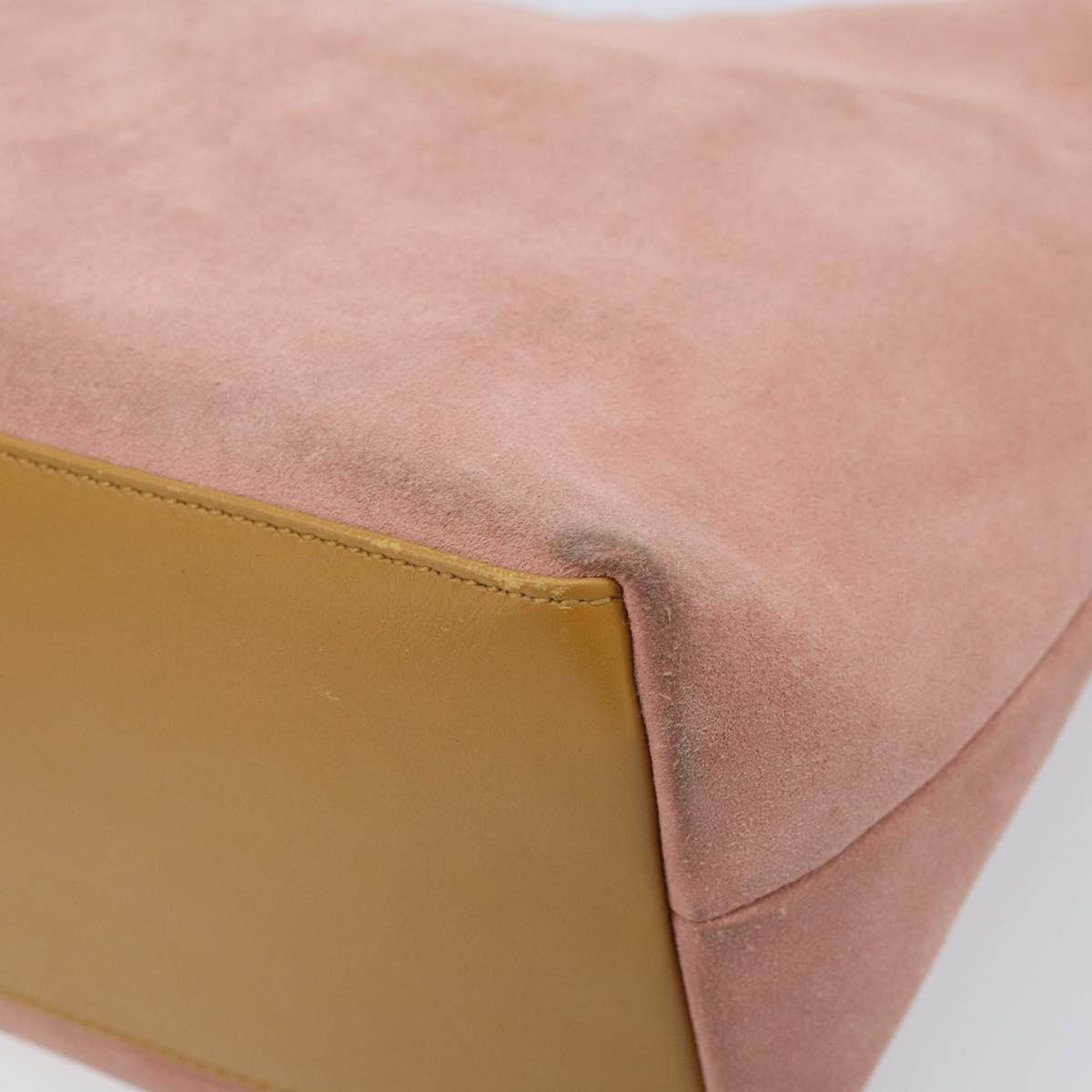 GUCCI Shoulder Bag Suede Pink Gold 001 3386 1705 Auth gh1825